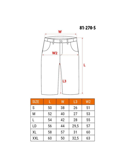 Pantaloni scurti de lucru, model HD, marime S/48, NEO