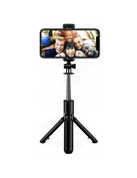 Selfie stick, trepied, Izoxis, telescopic, cu telecomanda, bluetooth, 60 cm