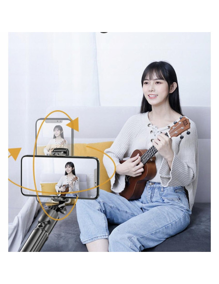 Selfie stick, trepied, Izoxis, telescopic, cu telecomanda, bluetooth, 60 cm