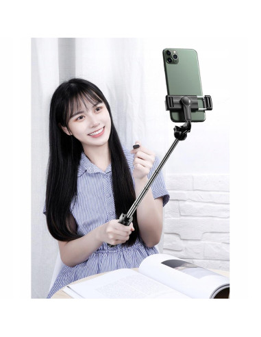 Selfie stick, trepied, Izoxis, telescopic, cu telecomanda, bluetooth, 60 cm