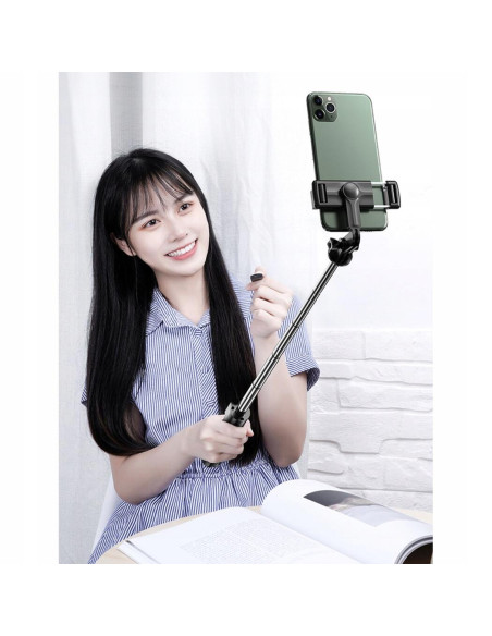 Selfie stick, trepied, Izoxis, telescopic, cu telecomanda, bluetooth, 60 cm