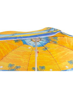 Umbrela plaja, Strend Pro, cu manivela, model insula, galben, 180 cm 2