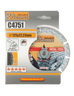 Disc diamantat segmentat, metal, taiere uscata, 125x1.4 mm, Richmann Exclusive 2