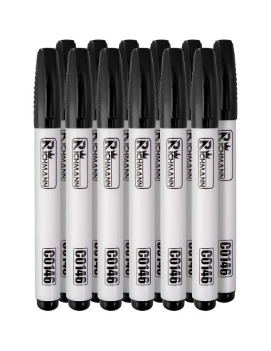 Marker permanent, 4 mm, alb, gros, Richmann