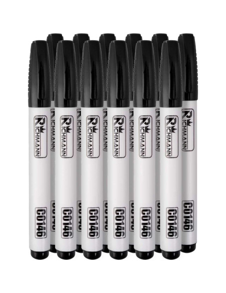 Marker permanent, 4 mm, alb, gros, Richmann