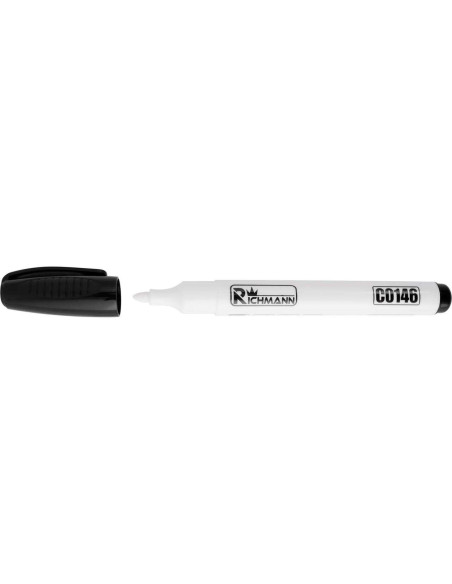Marker permanent, 4 mm, alb, gros, Richmann