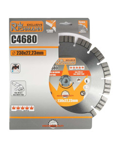 Disc diamantat segmentat, beton armat, caramida, taiere uscata, 230 mm/22.23 mm, Richmann Exclusive 2