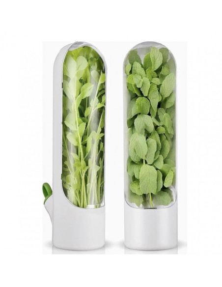 Recipient pentru depozitarea ierburilor proaspete, menta, legume pentru frigider si alte produse, 25x6.5cm, POJ08