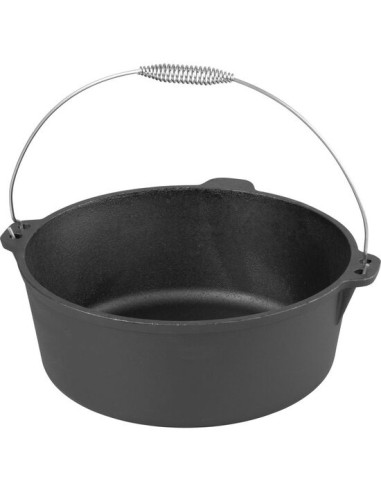 Oala de fonta cu maner din inox, 10.1 L, 34x14 cm, MagicHome