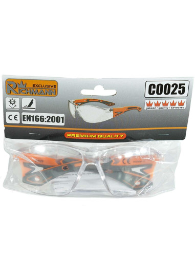 Ochelari protectie, transparenti, rezistenta UV, Richmann Exclusive