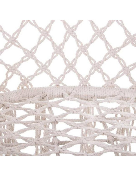 Hamac brazilian, tip scaun, Springos, cu perna, crem si gri, max 150 kg, 79x80x120 cm