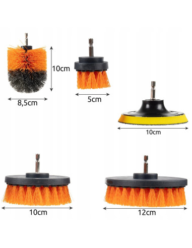 Perii curatat, pentru masina de gaurit, tija hexagonala, set 22 buc, Bigstren