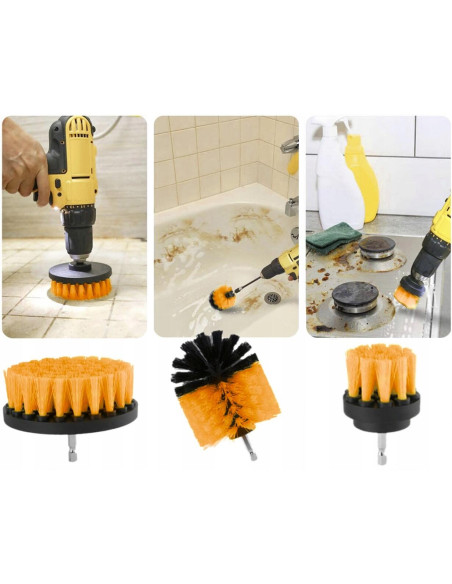 Perii curatat, pentru masina de gaurit, tija hexagonala, set 22 buc, Bigstren