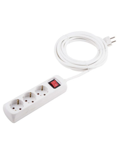 Prelungitor electric 3 prize, 1.4 m, cu intrerupator, Beorol