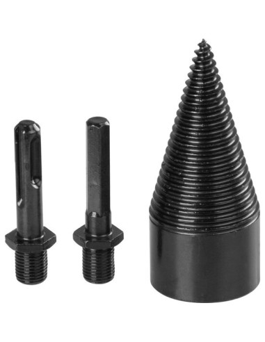 Con despicator lemn pentru bormasina, Strend Pro, cu 2 adaptoare, SDS PLUS, HEX 1/2", 42 mm