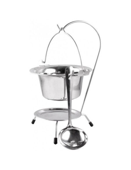 Set pentru servire ceaun, din inox, 0.8 L, 3 piese, Magic Home