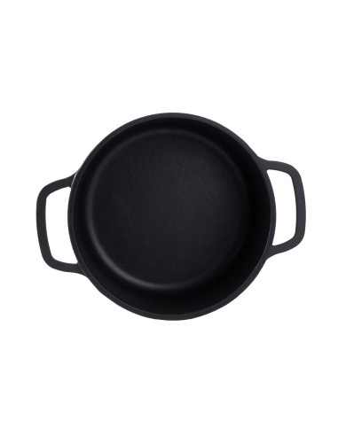 Oala de aluminiu cu capac, negru, 2.2 L, 20 cm, Verk Group