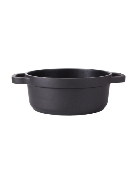 Oala de aluminiu cu capac, negru, 2.2 L, 20 cm, Verk Group