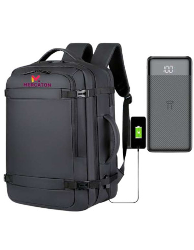 Rucsac Extensibil Mercaton Compatibil cu Laptopuri Pana la 17.3&8243 + Baterie Reincarcabila Powerbank 10.000 mAh