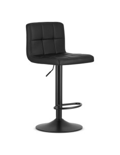Scaun de bucatarie/bar, Artool, Prot, rotativ, piele ecologica, negru, 41x44.5x87.5-108 cm