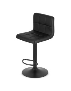 Scaun de bucatarie/bar, Artool, Prot, rotativ, piele ecologica, negru, 41x44.5x87.5-108 cm 2