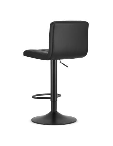 Scaun de bucatarie/bar, Artool, Prot, rotativ, piele ecologica, negru, 41x44.5x87.5-108 cm