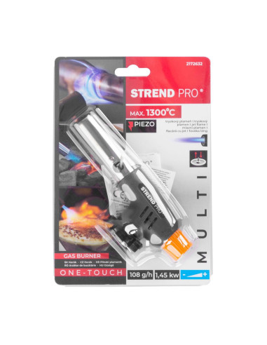 Lampa pe gaz, arzator, 1.45 kW, 22 mm, pentru doza gaz 227 g (neinclusa), aprindere piezo, Strend Pro