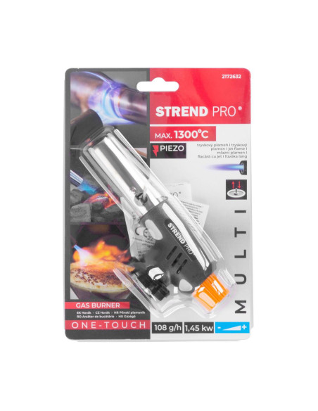 Lampa pe gaz, arzator, 1.45 kW, 22 mm, pentru doza gaz 227 g (neinclusa), aprindere piezo, Strend Pro