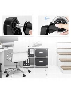 Roti pentru scaun birou, cauciuc, metal, 5 buc, diametru 7.5 cm, 12x3.5x1.1 cm, Malatec 2