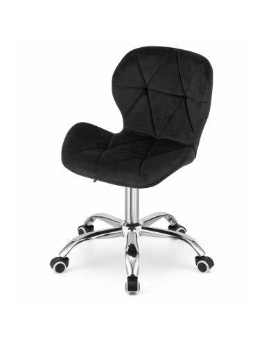 Scaun de birou, Artool, Avola, rotativ, catifea, negru, 53.5x55x73.5-86.5 cm