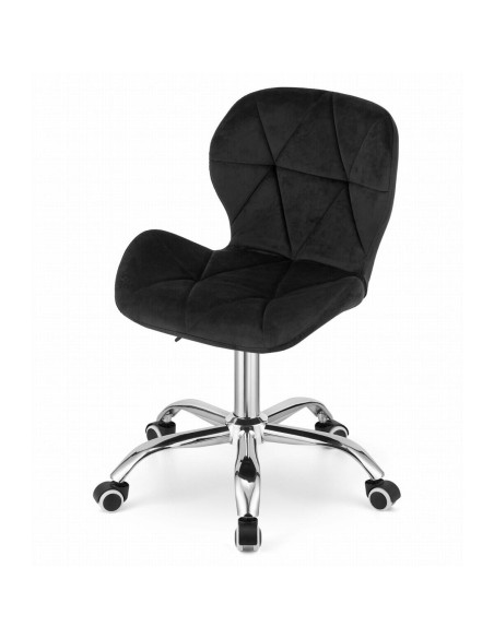 Scaun de birou, Artool, Avola, rotativ, catifea, negru, 53.5x55x73.5-86.5 cm