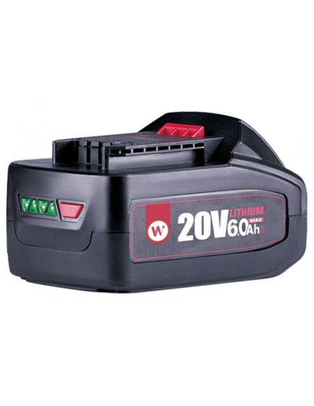 Acumulator pentru sculele WORCRAFT, 20 V, 6 Ah Li-ion