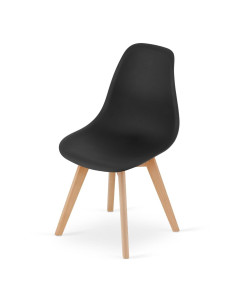 Scaun bucatarie/living, Artool, Kito, PP, lemn, negru si natur, 46x54.5x80 cm 2