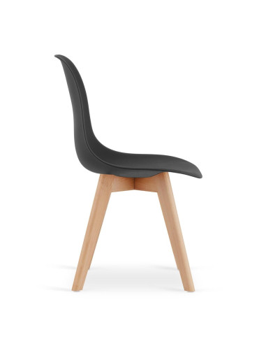 Scaun bucatarie/living, Artool, Kito, PP, lemn, negru si natur, 46x54.5x80 cm
