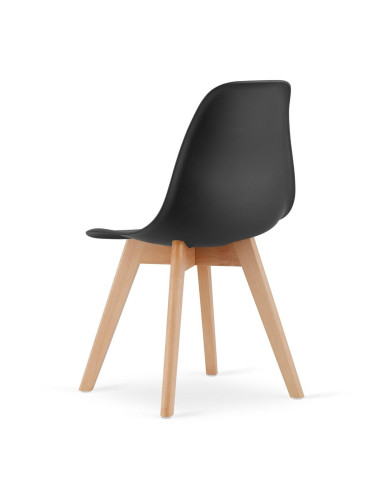 Scaun bucatarie/living, Artool, Kito, PP, lemn, negru si natur, 46x54.5x80 cm