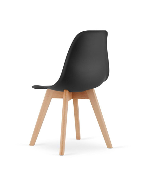 Scaun bucatarie/living, Artool, Kito, PP, lemn, negru si natur, 46x54.5x80 cm