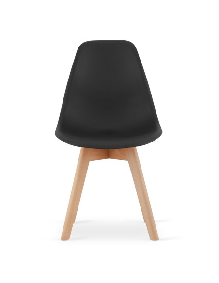 Scaun bucatarie/living, Artool, Kito, PP, lemn, negru si natur, 46x54.5x80 cm