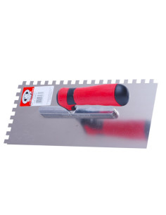 Gletiera inox, Olejnik, zimti, 6x6 mm, maner soft, 13x28 cm, Rosu 2