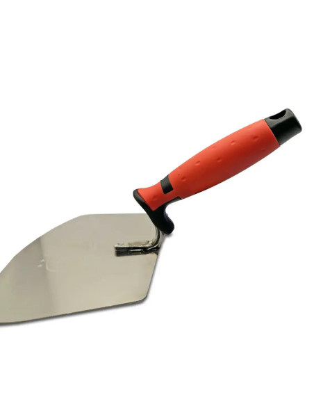 Mistrie inox, Olejnik, trapez, semirotunda, 160 mm, maner soft, rosu