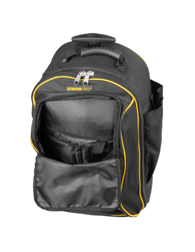 Geanta scule tip ghiozdan, cu maner telescopic, roti, textil, max 20 kg, 36x25x54 cm, Strend Pro