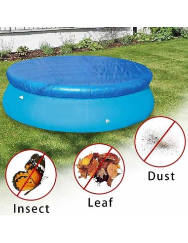 Prelata Universala Mercaton, pentru Acoperire Piscine Gonflabile Rotunde cu Diametru 244 cm, Material PVC, Impermeabila, Albastr