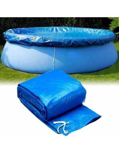 Prelata Universala Mercaton, pentru Acoperire Piscine Gonflabile Rotunde cu Diametru 244 cm, Material PVC, Impermeabila, Albastr