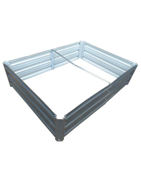 Pat/strat inaltat pentru flori, legume, din metal, design 3D, 120x90x30 cm, Strend Pro Garden