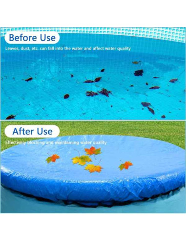 Prelata Universala Mercaton, pentru Acoperire Piscine Gonflabile Rotunde cu Diametru 244 cm, Material PVC, Impermeabila, Albastr