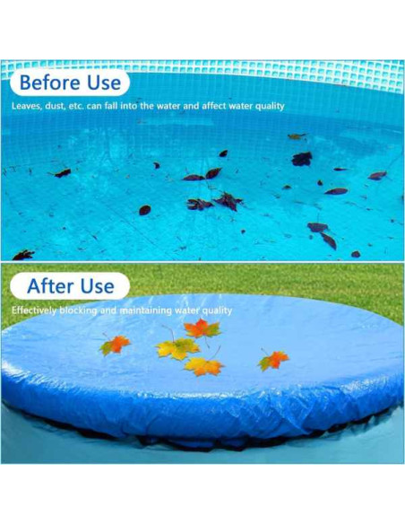 Prelata Universala Mercaton, pentru Acoperire Piscine Gonflabile Rotunde cu Diametru 244 cm, Material PVC, Impermeabila, Albastr