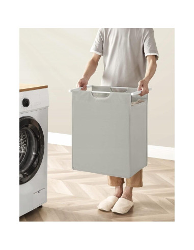 Raft baie cu cos de rufe, Artool, placa raft MDF, cadru otel, cu compartiment rufe, alb, 50x33x72 cm