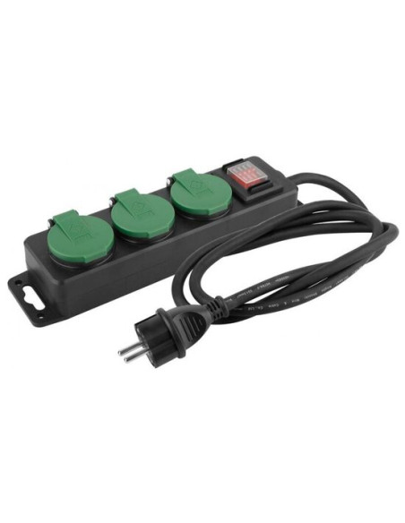 Prelungitor electric pentru exterior, cu protectie, intrerupator, 3 prize, 5 m, Strend Pro