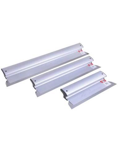 Set 3 gletiere profesionale, aluminiu, lama inox, 40, 60, 80 cm, Ergoplane