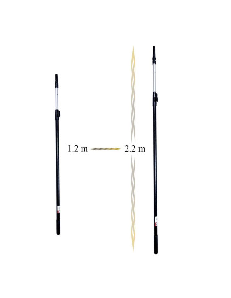 Set 3 gletiere profesionale, inox, 25, 40, 60 cm, suport, maner telescopic 1.2-2.2 m, rola gletuit, Ergoplast