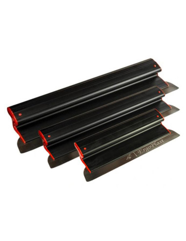 Set 3 gletiere profesionale, inox, 40, 60, 80 cm, suport, maner telescopic 1.2-2.2 m, Ergoplast